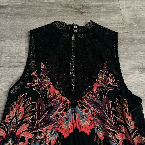 Free people black printed tunic dress size small - Picture 3 of 6